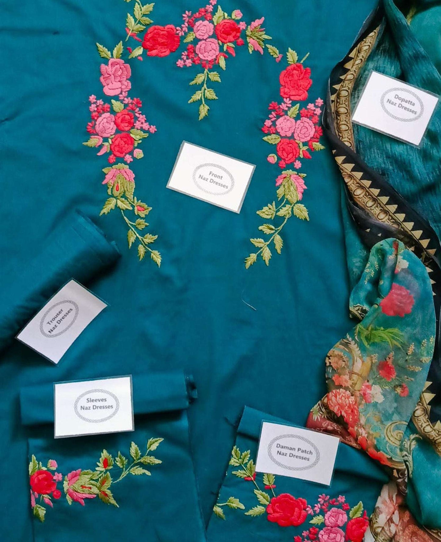 Manaz Breeze cotton Lawn 3 Piece Hand Embroidery