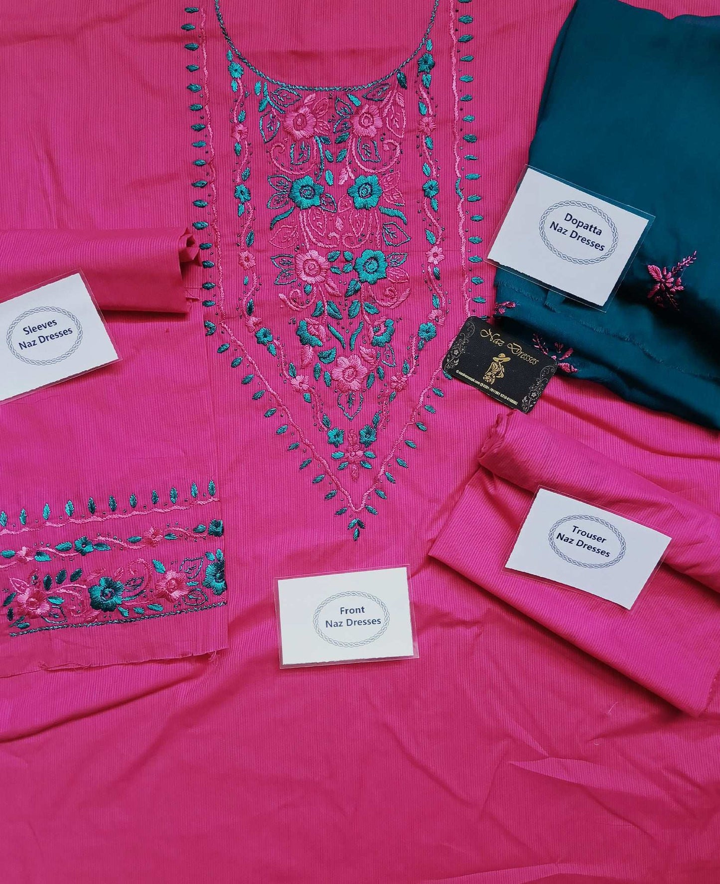 Manaz Doriya Lawn 3 Piece Hand Embroidery