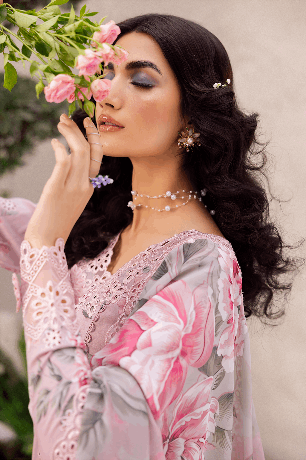 Iznik Pink Luxury Embroidered Pure Lawn 3 Piece