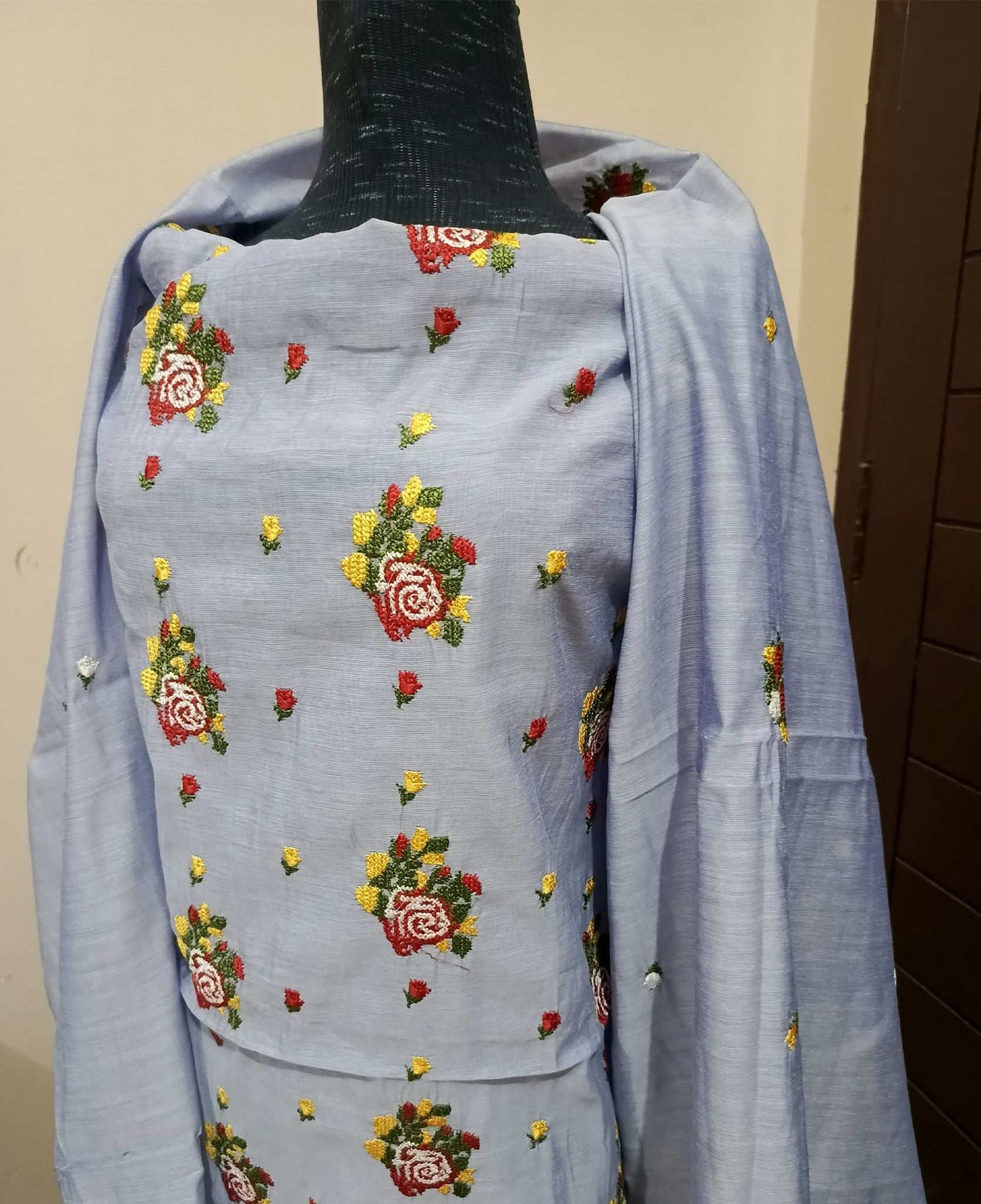 Manaz Paper cotton 2 Piece Beautiful Cross stich Embroidery