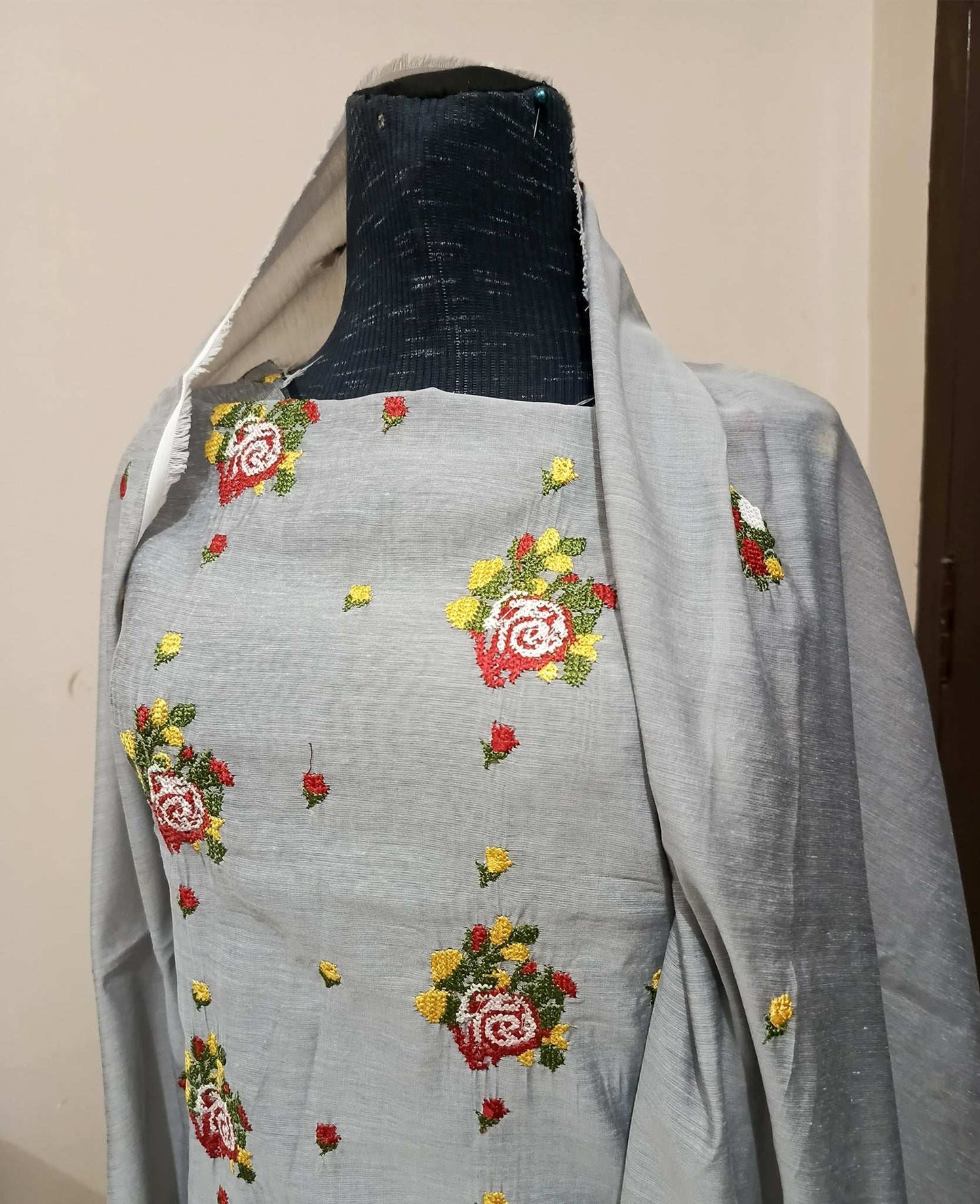 Manaz Paper cotton 2 Piece Beautiful Cross stich Embroidery