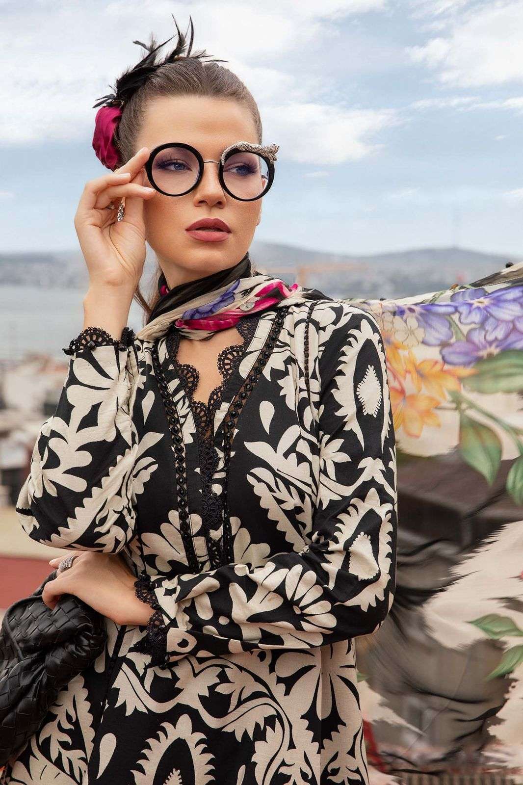 Maria B Black Embroidered Lawn 3 Piece