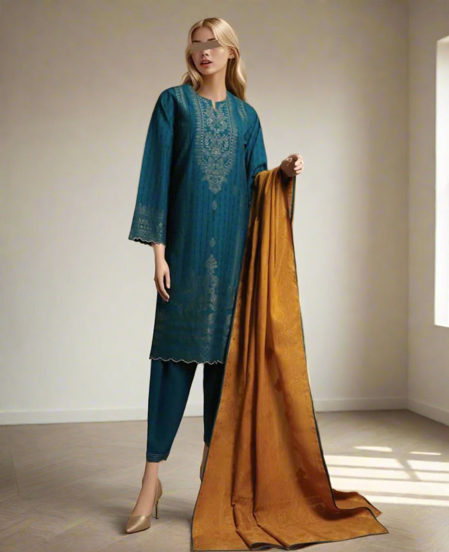 SAYA Jacquard 3 Piece Suit Summer Collection