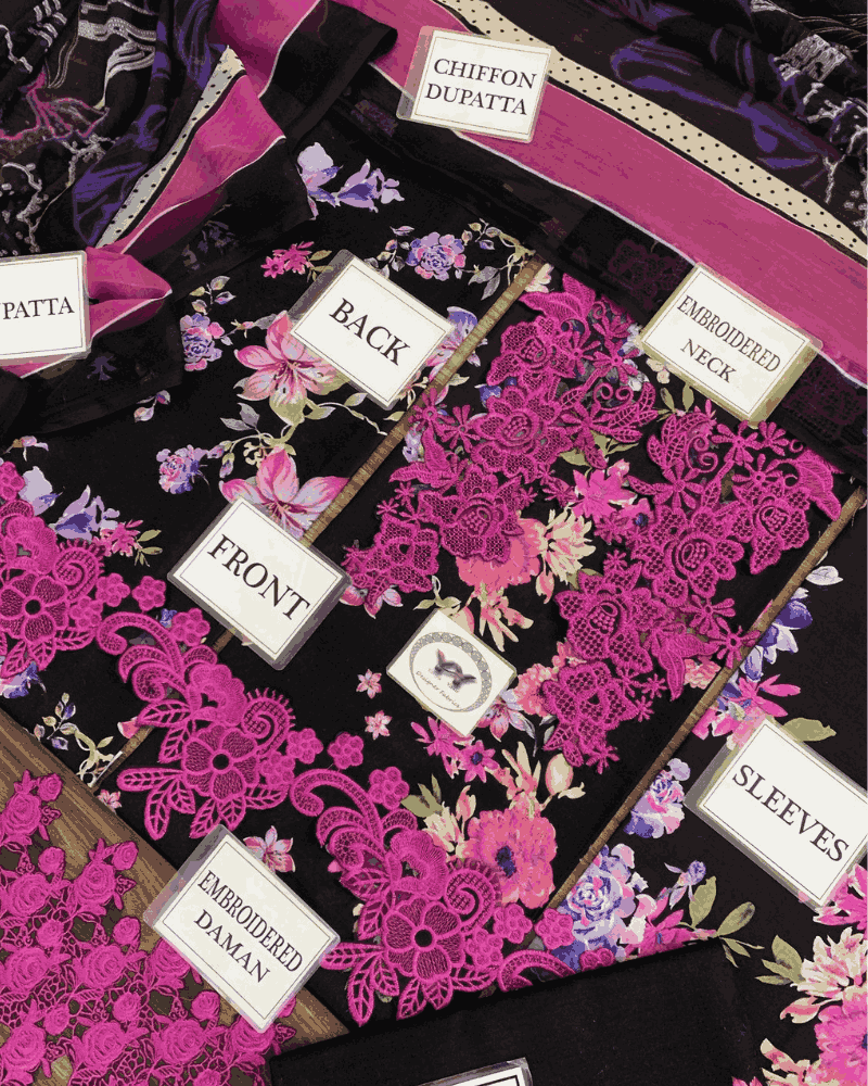 Asifa Nabeel Embroidered Pure Lawn Digital Printed 3 Pc Unstitched