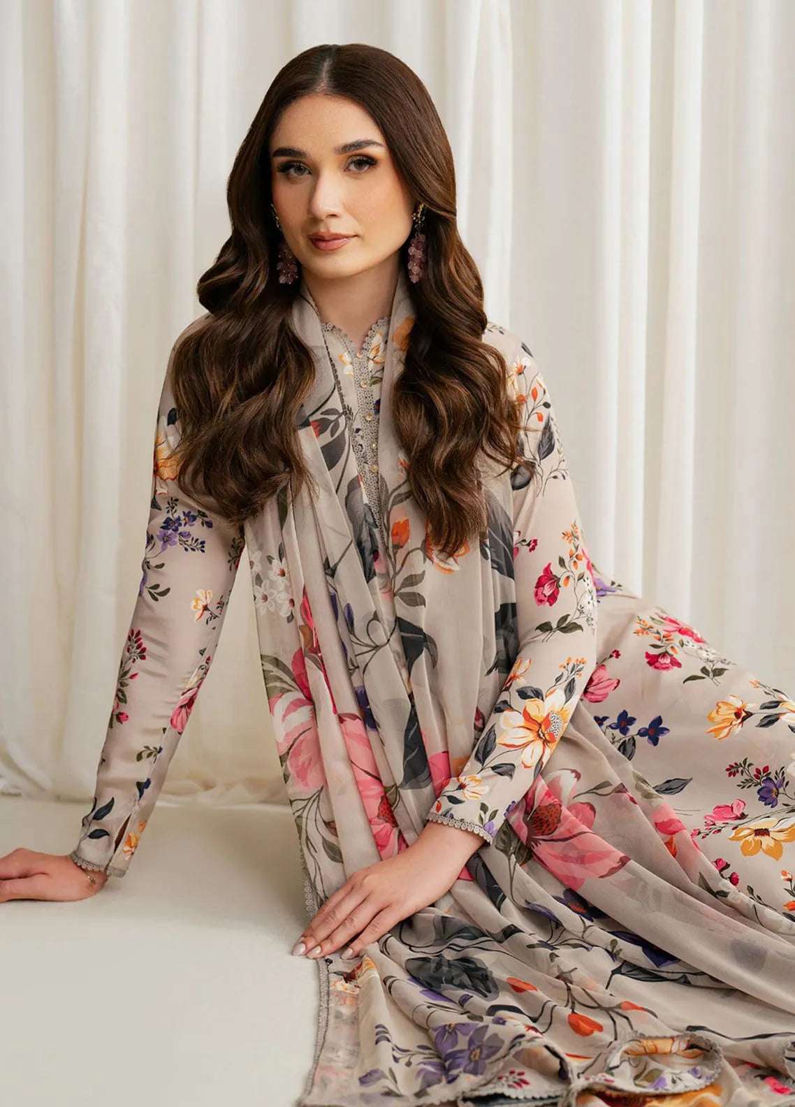 Zarif Skin Digital Printed Lawn 3 Piece