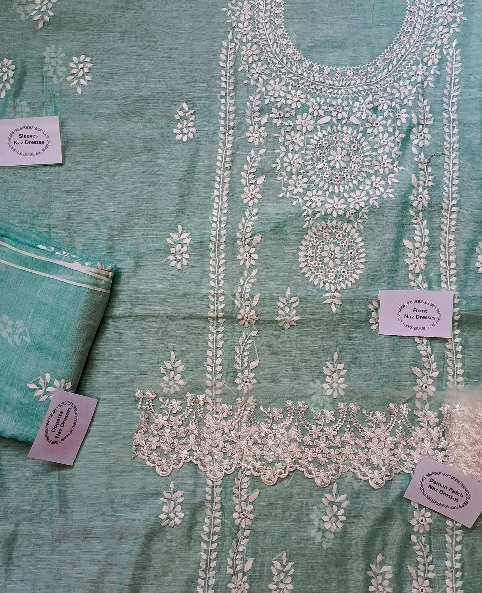 Manaz Paper cotton 2 Piece Beautiful Hand Embroidery with mirror work