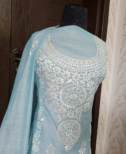 Manaz Paper cotton 2 Piece Beautiful Hand Embroidery with mirror work