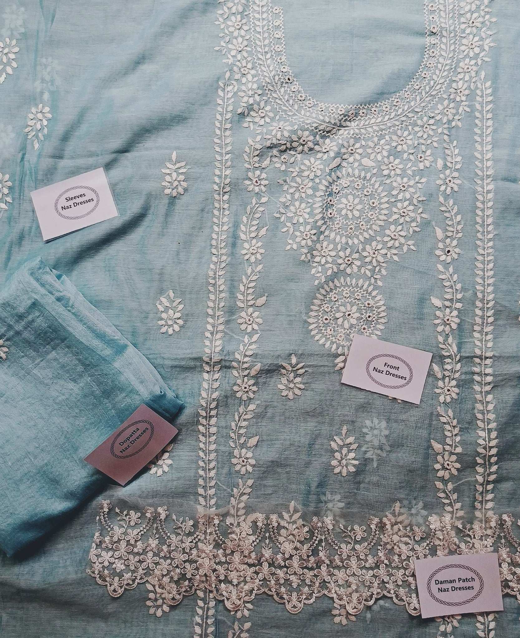 Manaz Paper cotton 2 Piece Beautiful Hand Embroidery with mirror work