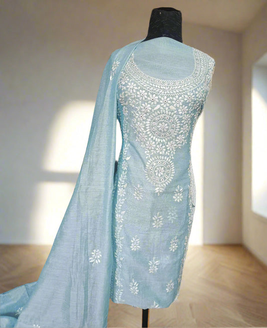 Manaz Paper cotton 2 Piece Beautiful Hand Embroidery with mirror work