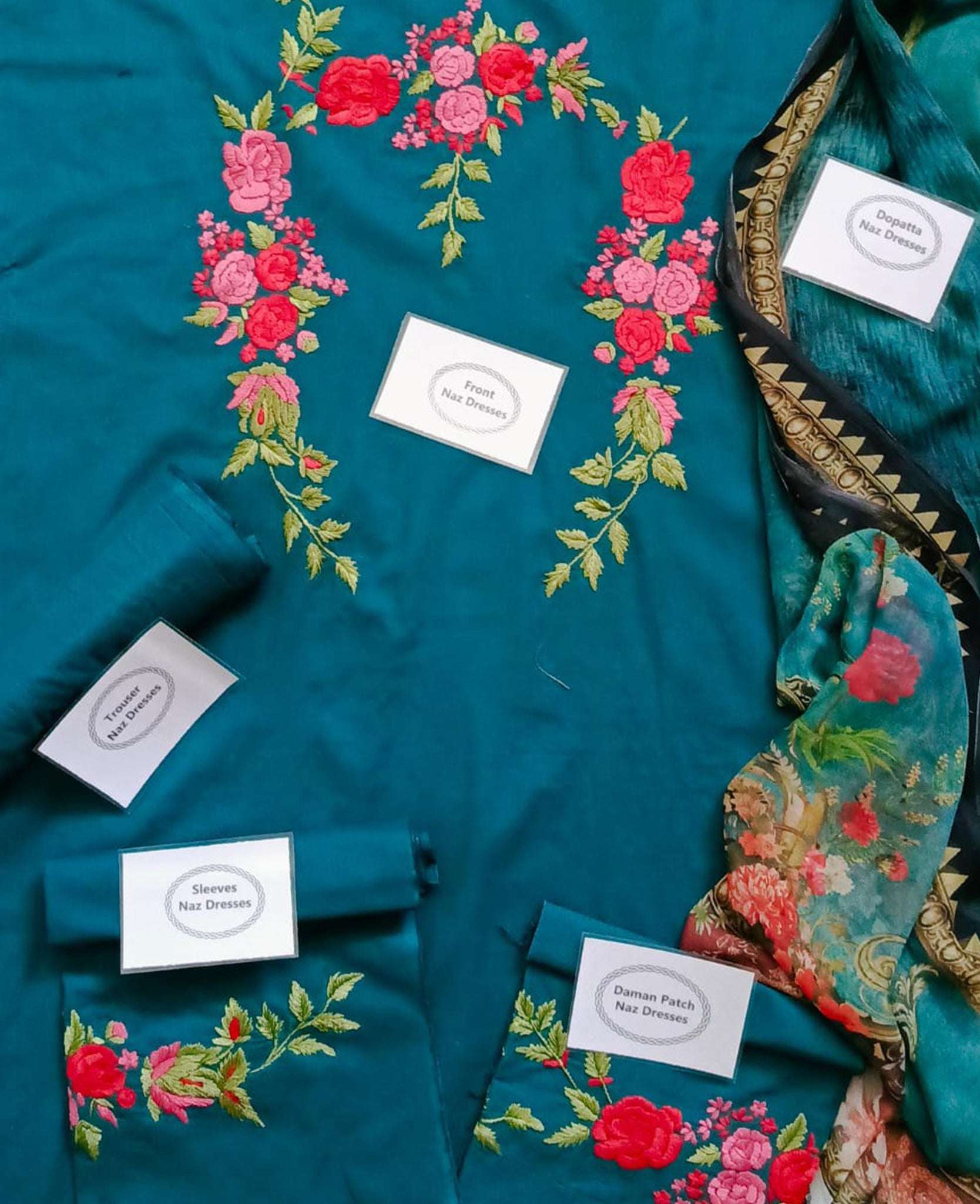 Manaz Breeze cotton Lawn 3 Piece Hand Embroidery