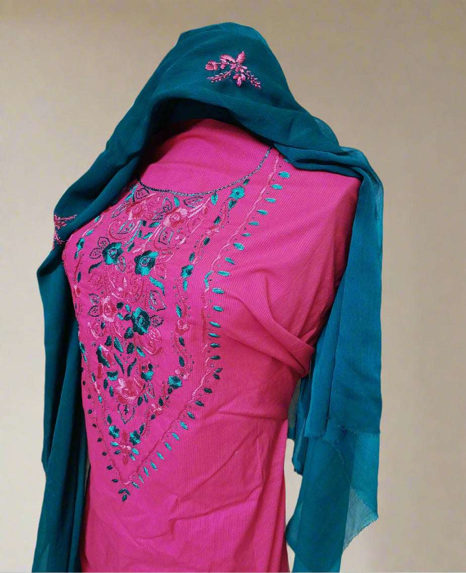 Manaz Doriya Lawn 3 Piece Hand Embroidery
