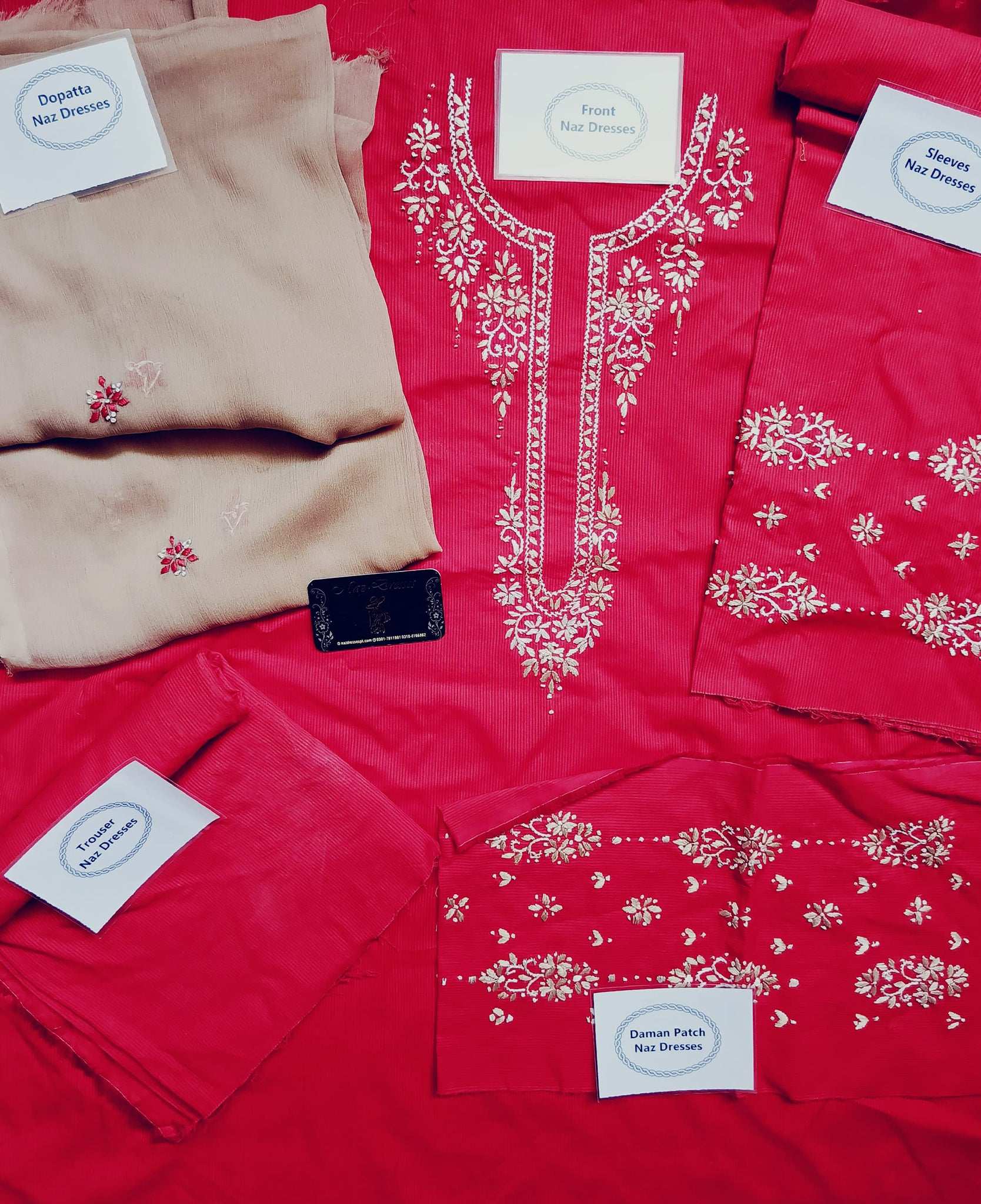 Manaz Doriya Lawn 3 Piece Hand Embroidery