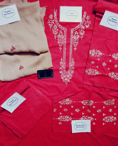 Manaz Doriya Lawn 3 Piece Hand Embroidery