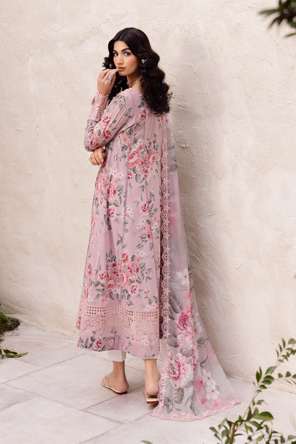 Iznik Pink Luxury Embroidered Pure Lawn 3 Piece NazDresses