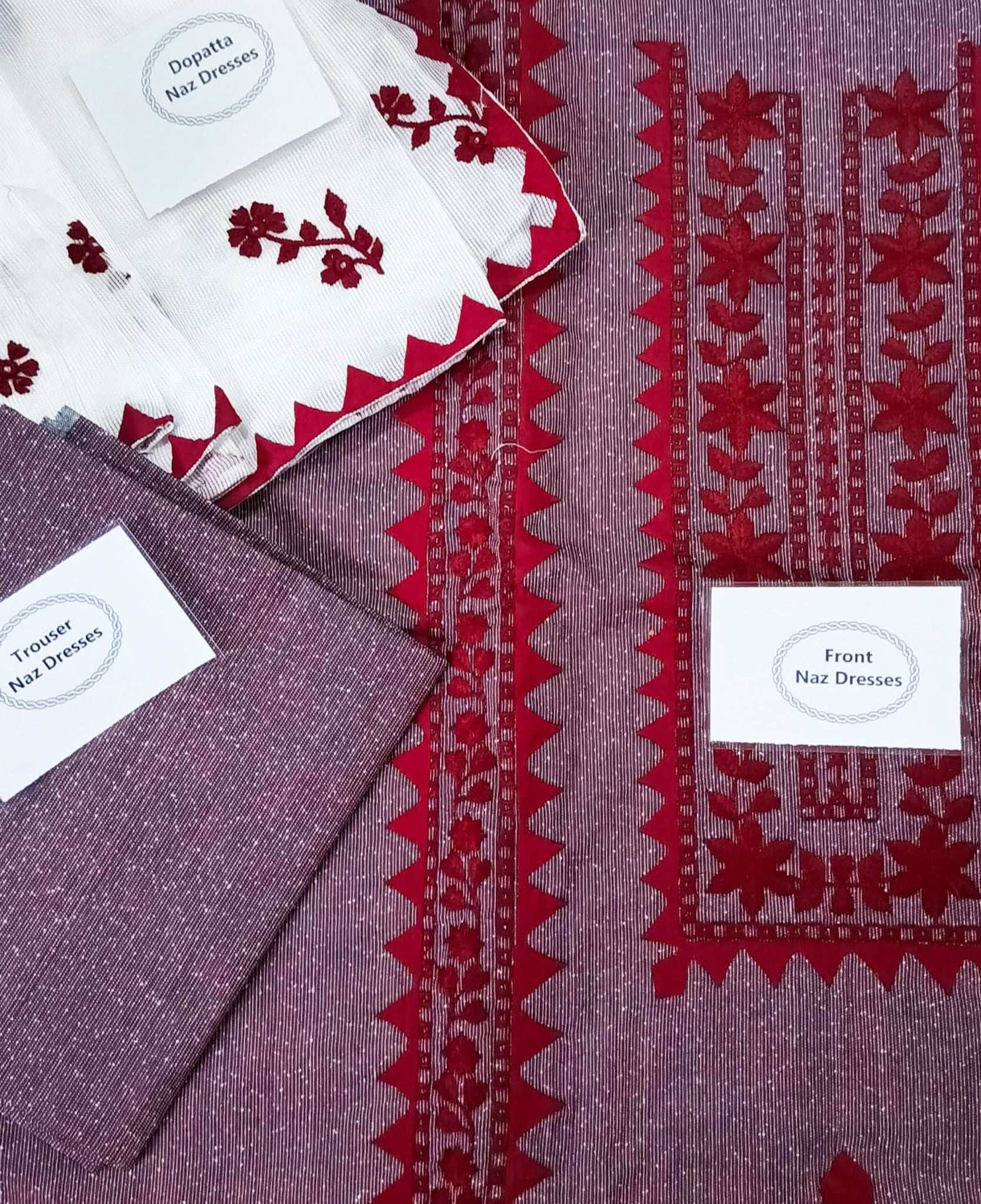 Manaz Hand Embroidery 3 Piece Lawn Summer wear Collection