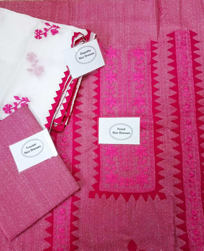Manaz Hand Embroidery 3 Piece Lawn Summer wear Collection