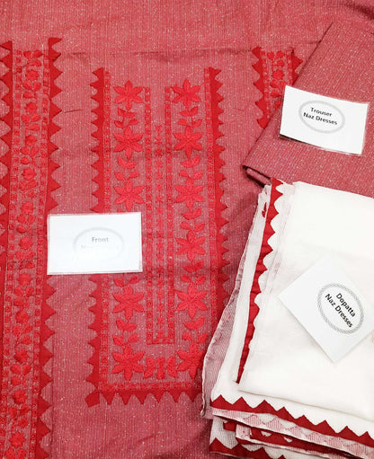 Manaz Hand Embroidery 3 Piece Lawn Summer wear Collection