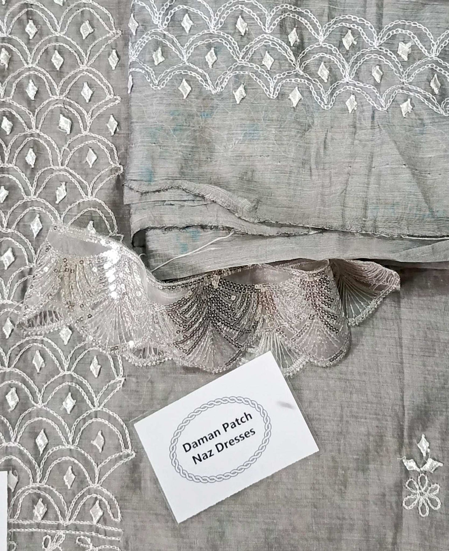 Manaz Handmade Paper cotton 2 Piece Gotta Thread work
