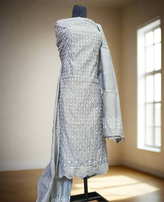 Manaz Handmade Paper cotton 2 Piece Gotta Thread work