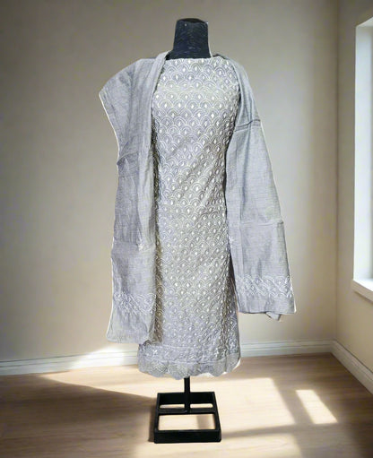 Manaz Handmade Paper cotton 2 Piece Gotta Thread work