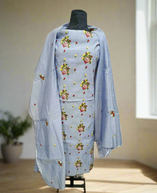 Manaz Paper cotton 2 Piece Beautiful Cross stich Embroidery