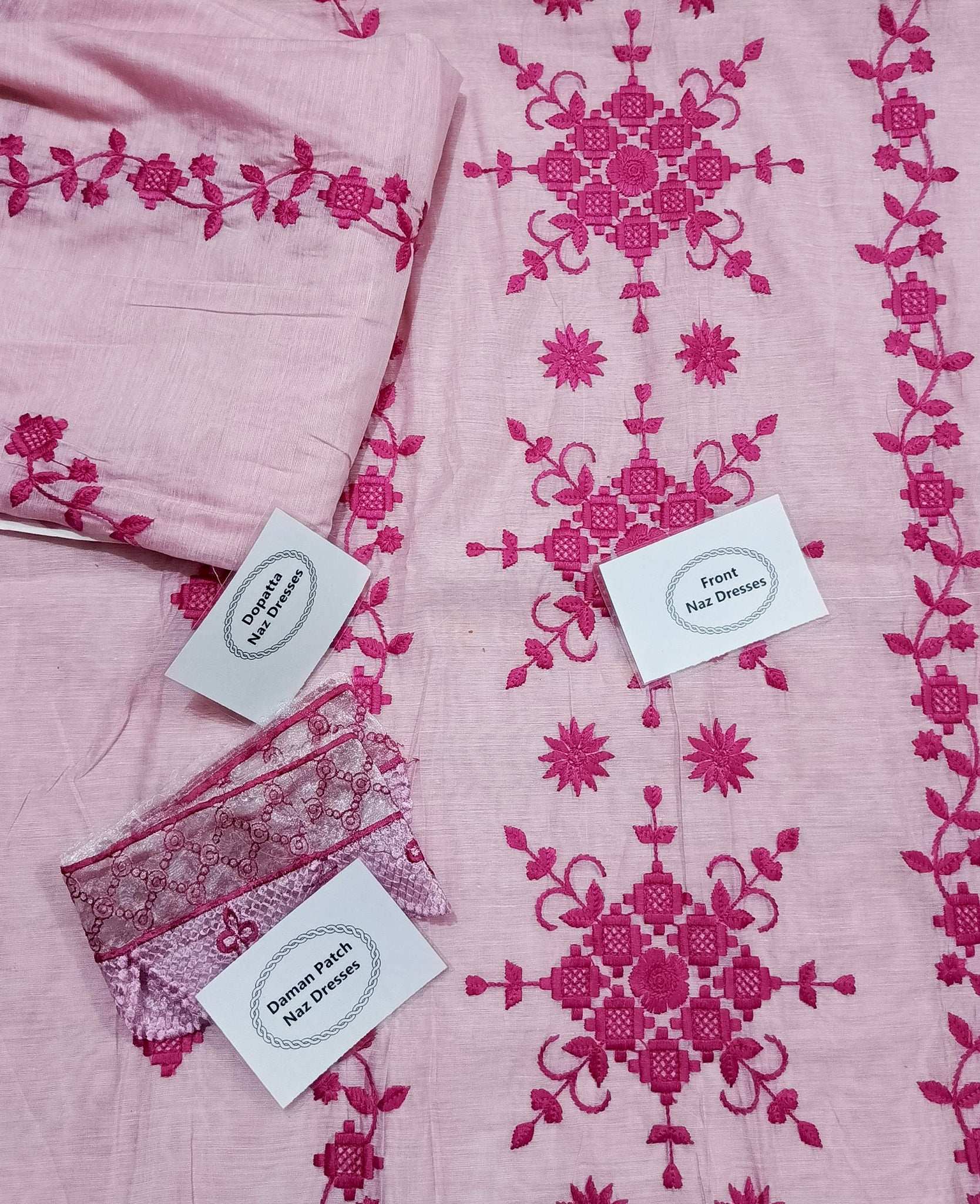 Manaz Paper cotton 2 Piece with Beautiful Patches
