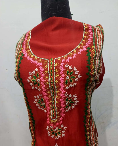 Manaz Paper cotton Hand Embroidery 2 Piece Kashmiri Style
