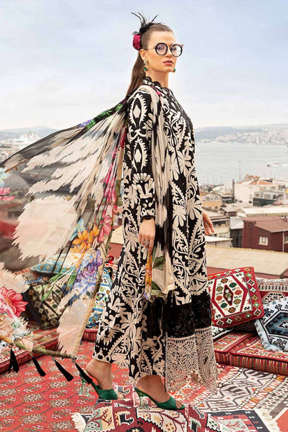 Maria B Black Embroidered Lawn 3 Piece