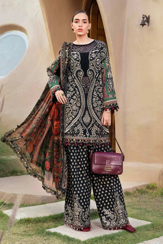 Maria B Black Embroidered Lawn 3 Piece