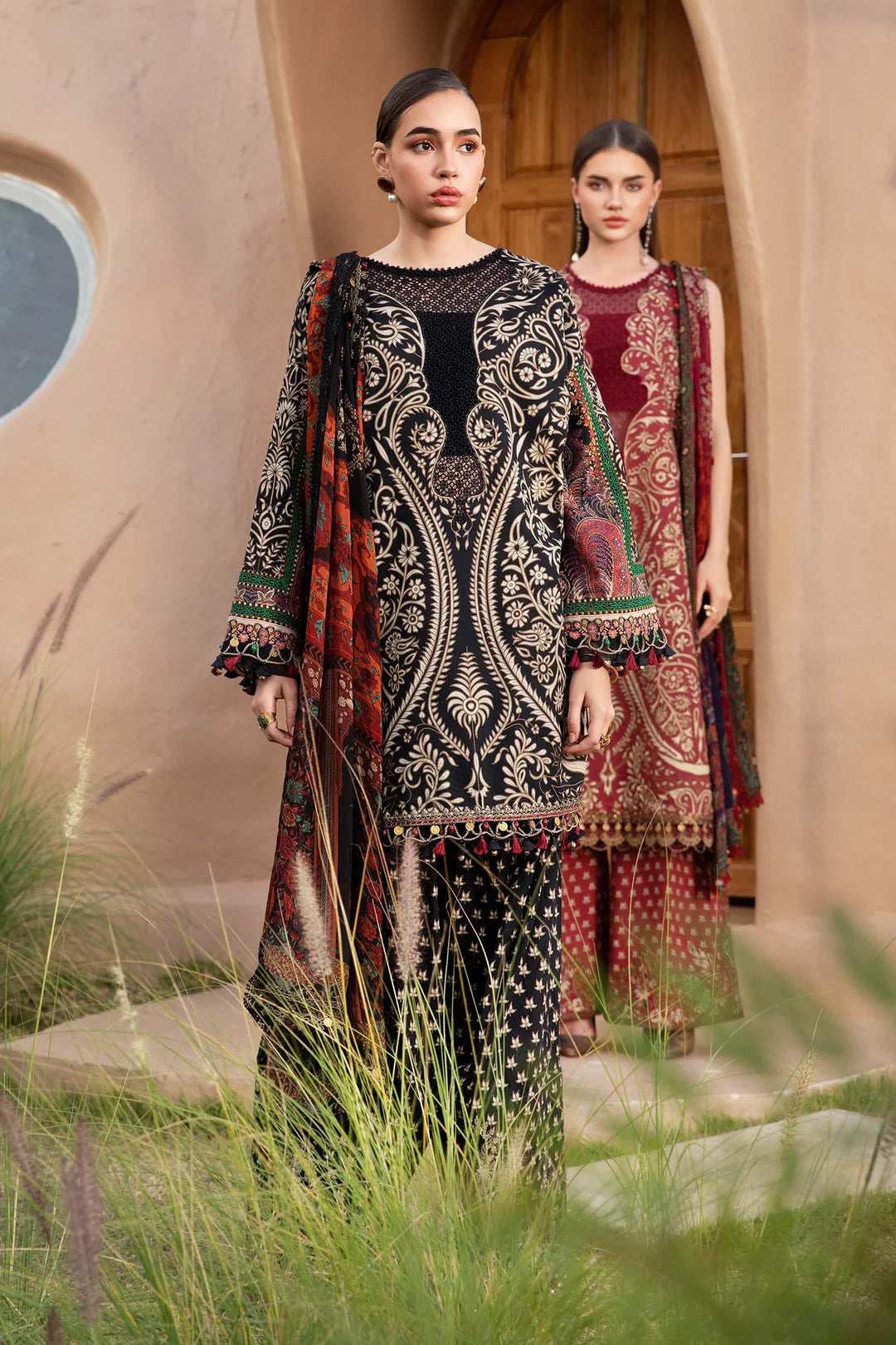 Maria B Black Embroidered Lawn 3 Piece