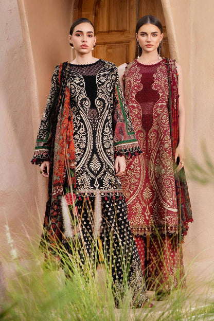 Maria B Black Embroidered Lawn 3 Piece NazDresses