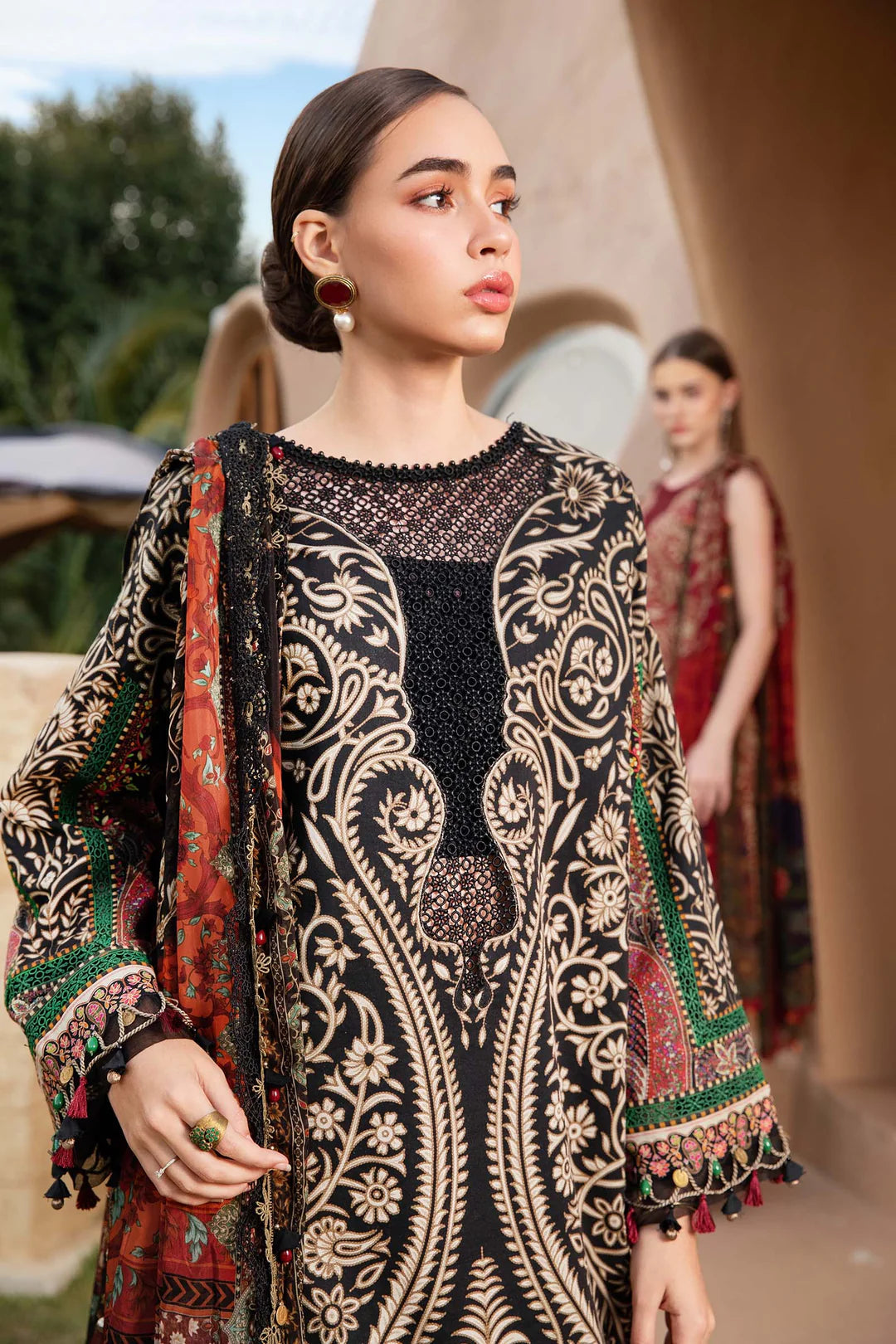 Maria B Black Embroidered Lawn 3 Piece NazDresses