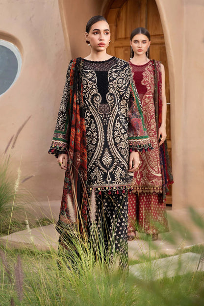 Maria B Black Embroidered Lawn 3 Piece NazDresses