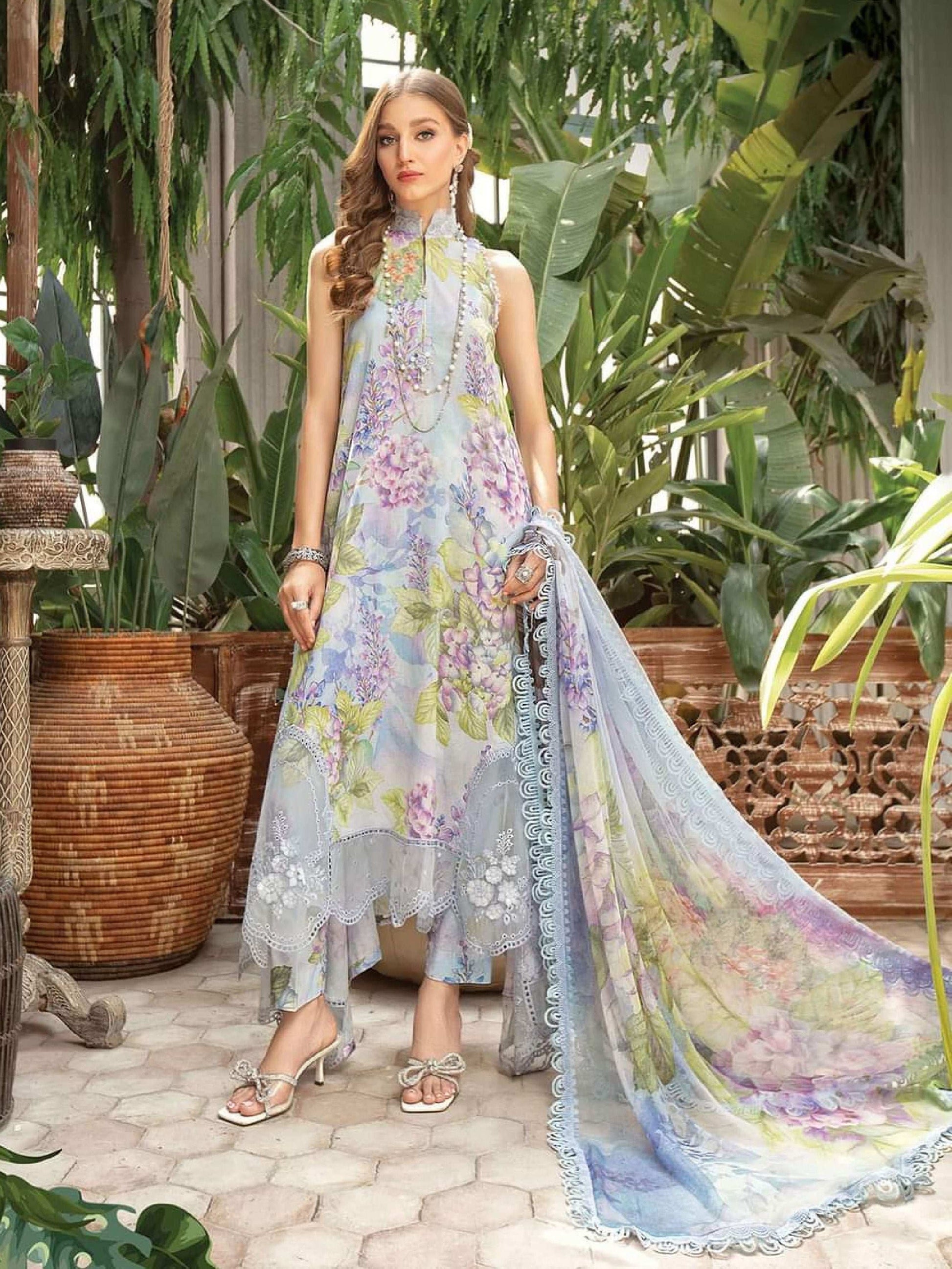 Maria B Embroidered Pure Lawn 3 piece