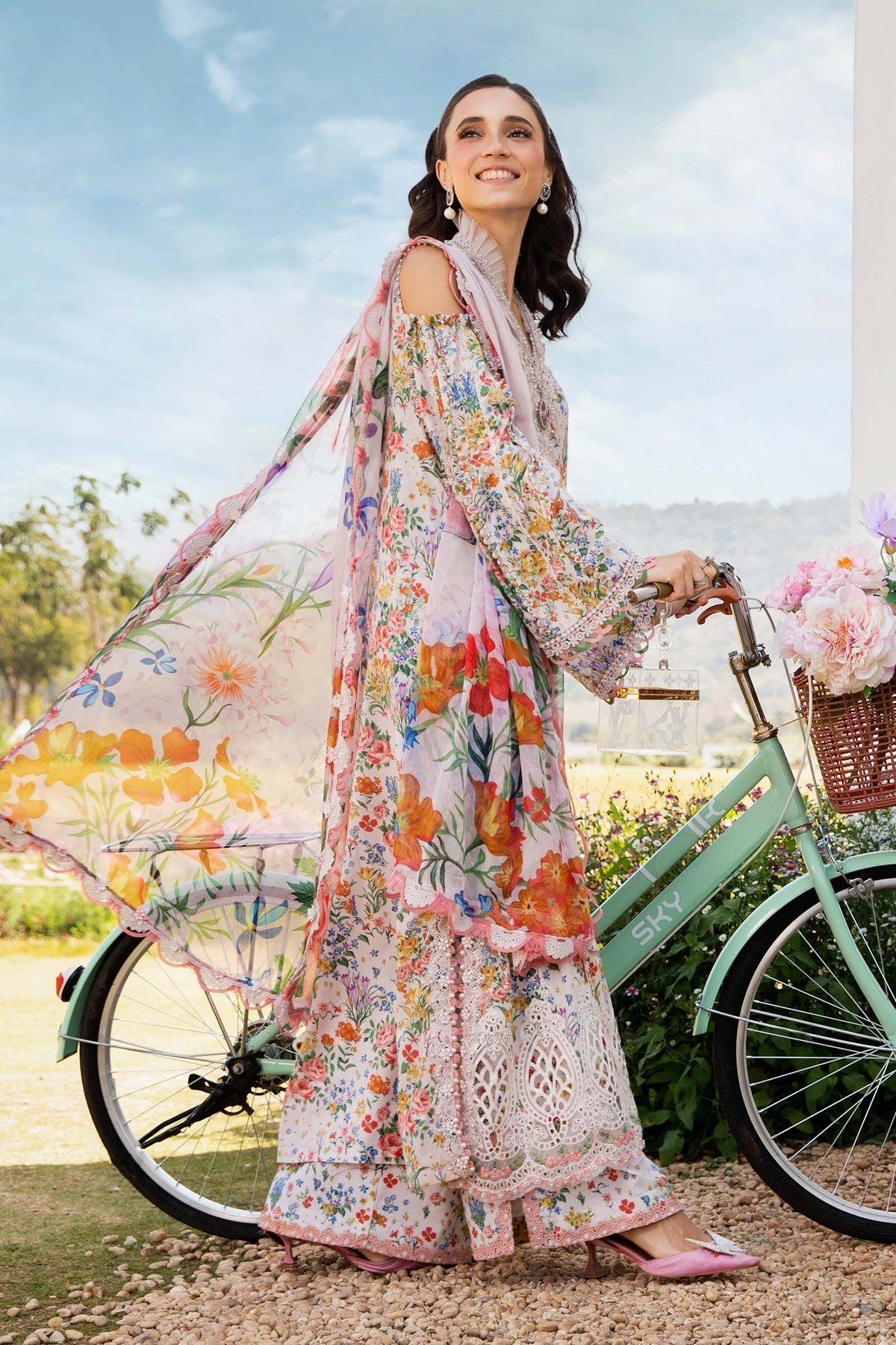 Maria B Pure Embroidered Lawn 3 Piece NazDresses