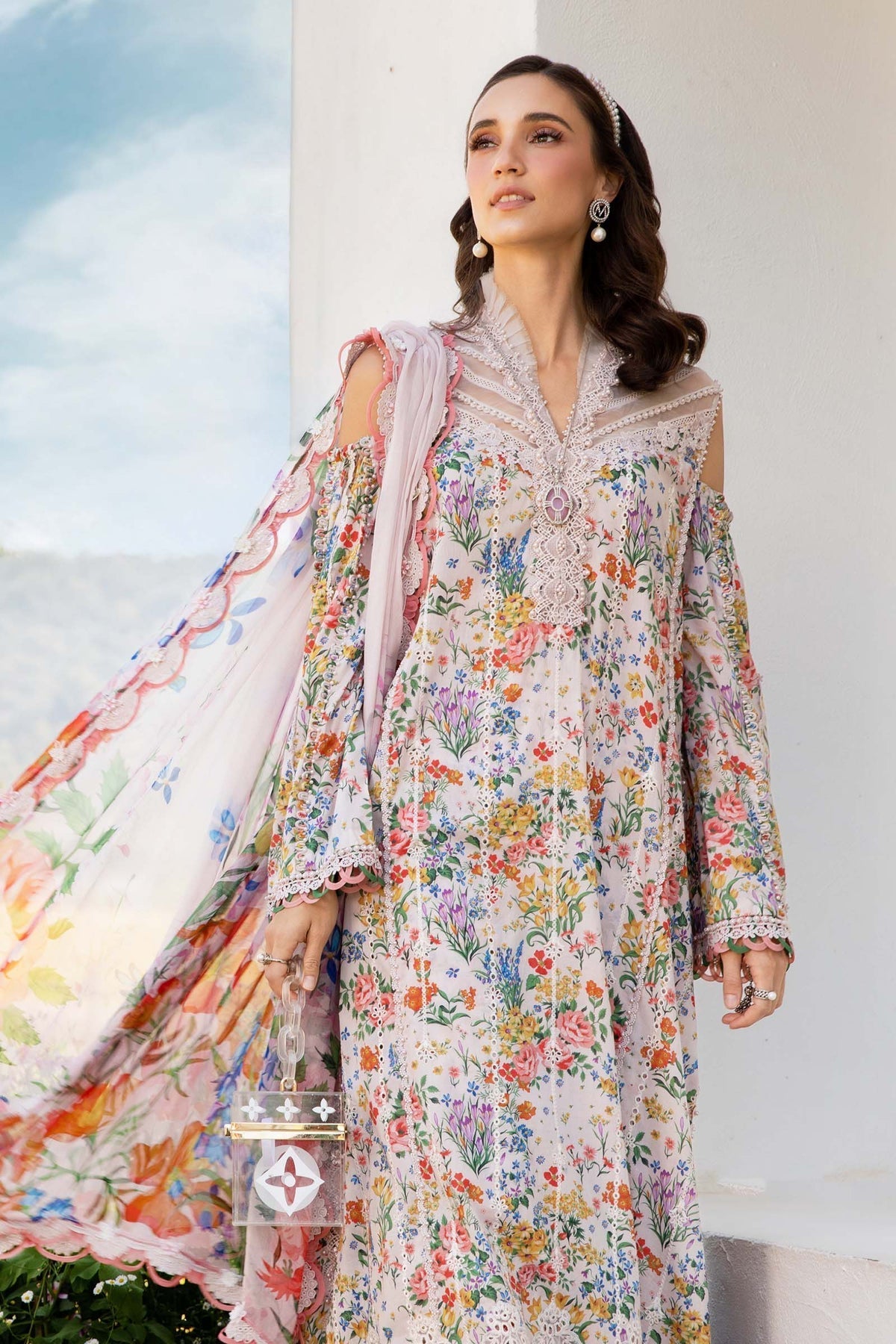 Maria B Pure Embroidered Lawn 3 Piece NazDresses