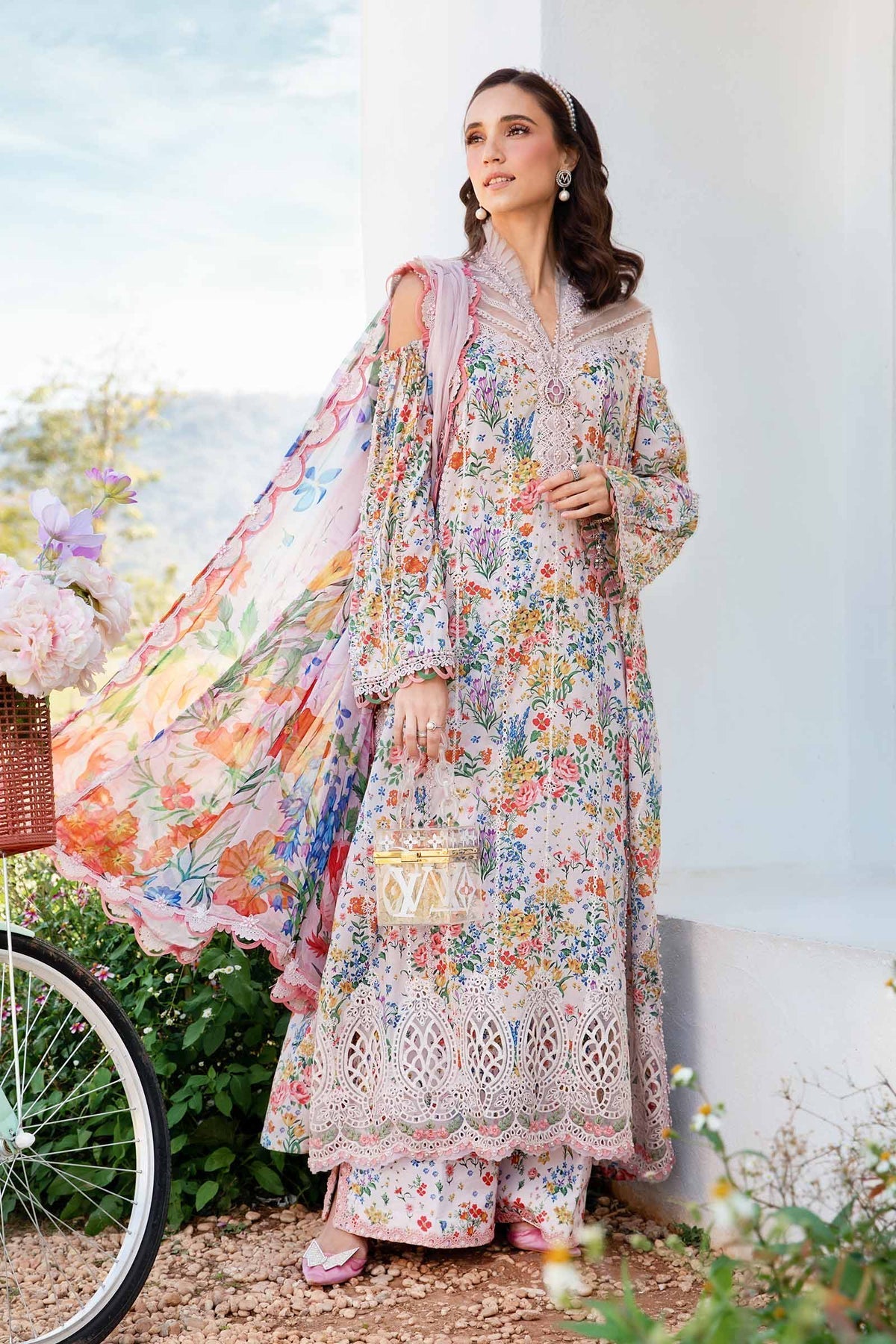 Maria B Pure Embroidered Lawn 3 Piece NazDresses