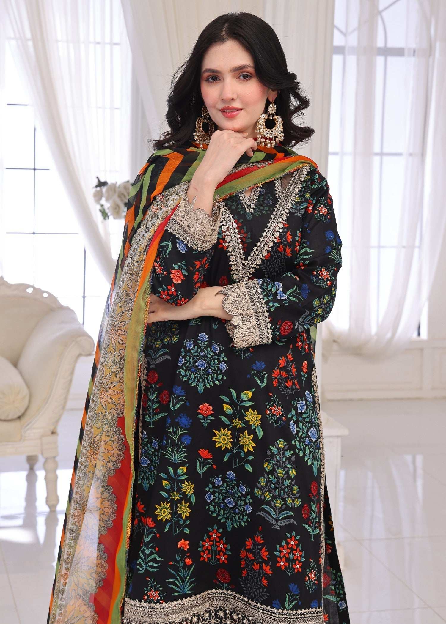 Baroque Luxury Embroidered Lawn 3 Piece Collection