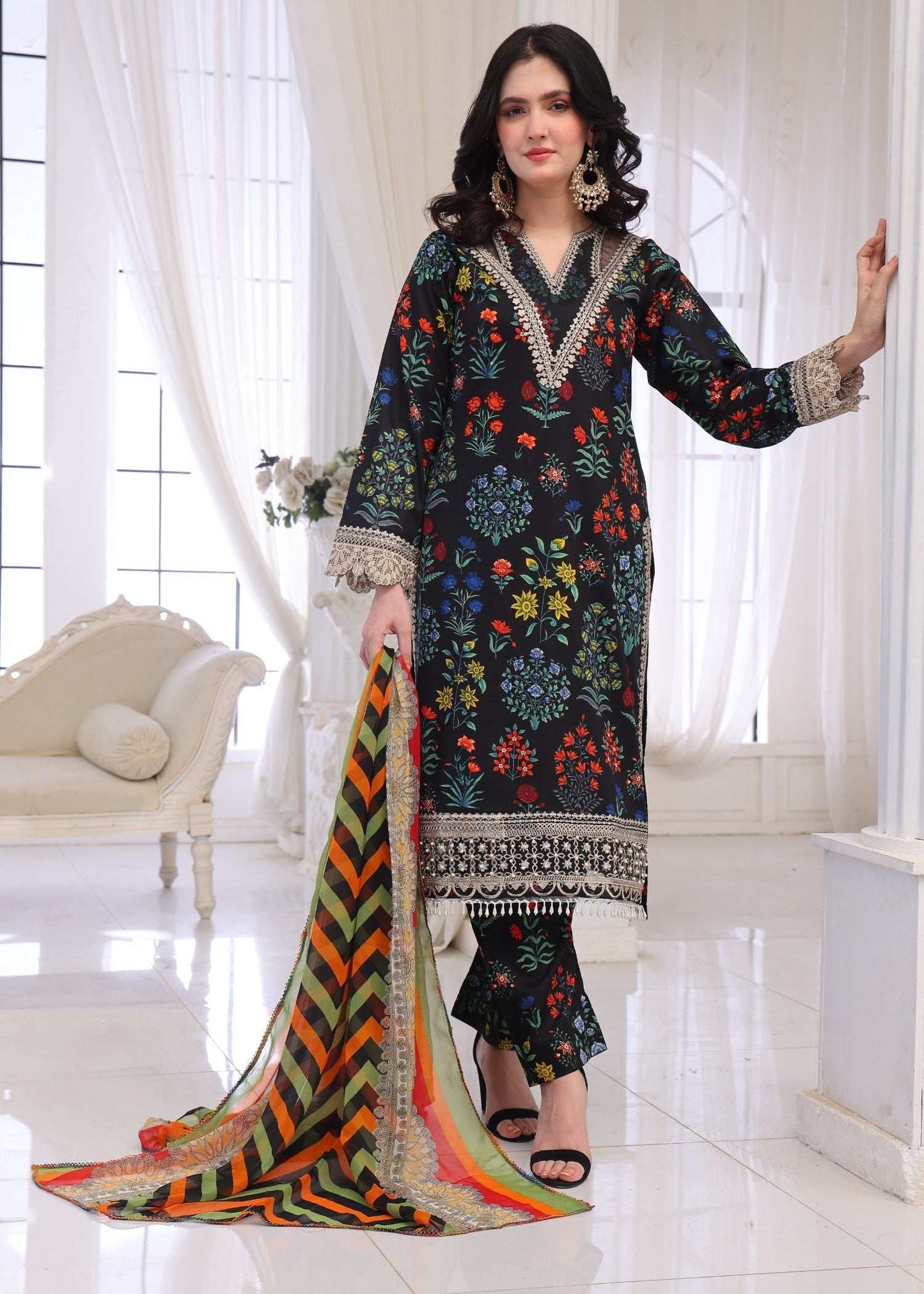 Baroque Luxury Embroidered Lawn 3 Piece Collection