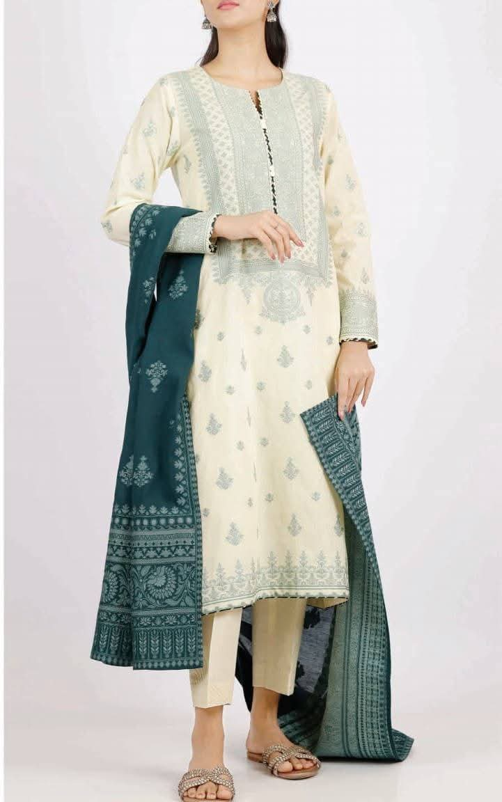 SAYA Jacquard 3 Piece Suit Summer Collection NazDresses