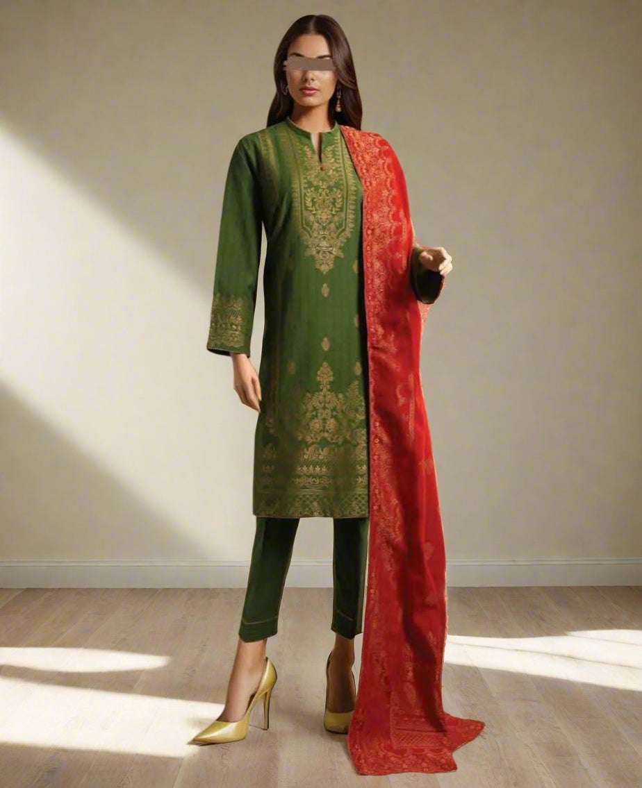SAYA Jacquard 3 Piece Suit Summer Collection