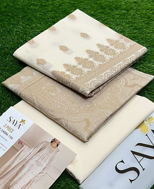 SAYA Jacquard 3 Piece Suit Summer Collection