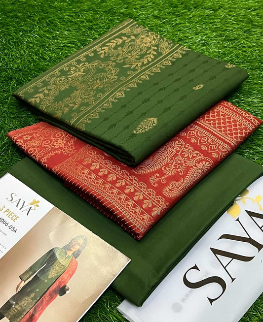 SAYA Jacquard 3 Piece Suit Summer Collection