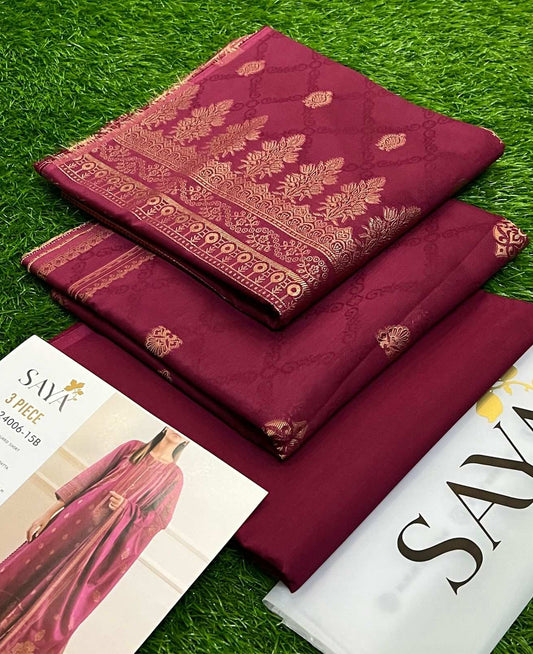 SAYA Jacquard 3 Piece Suit Summer Collection