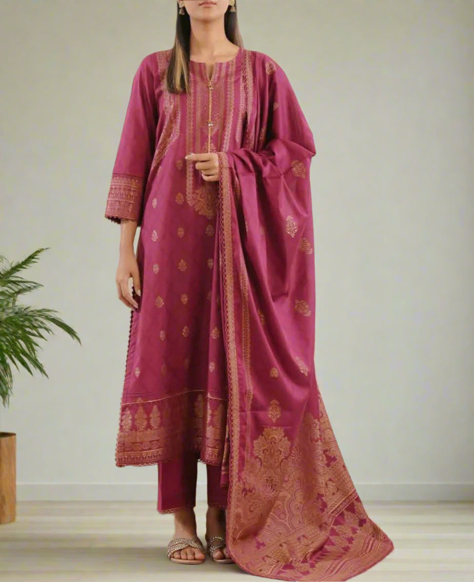 SAYA Jacquard 3 Piece Suit Summer Collection