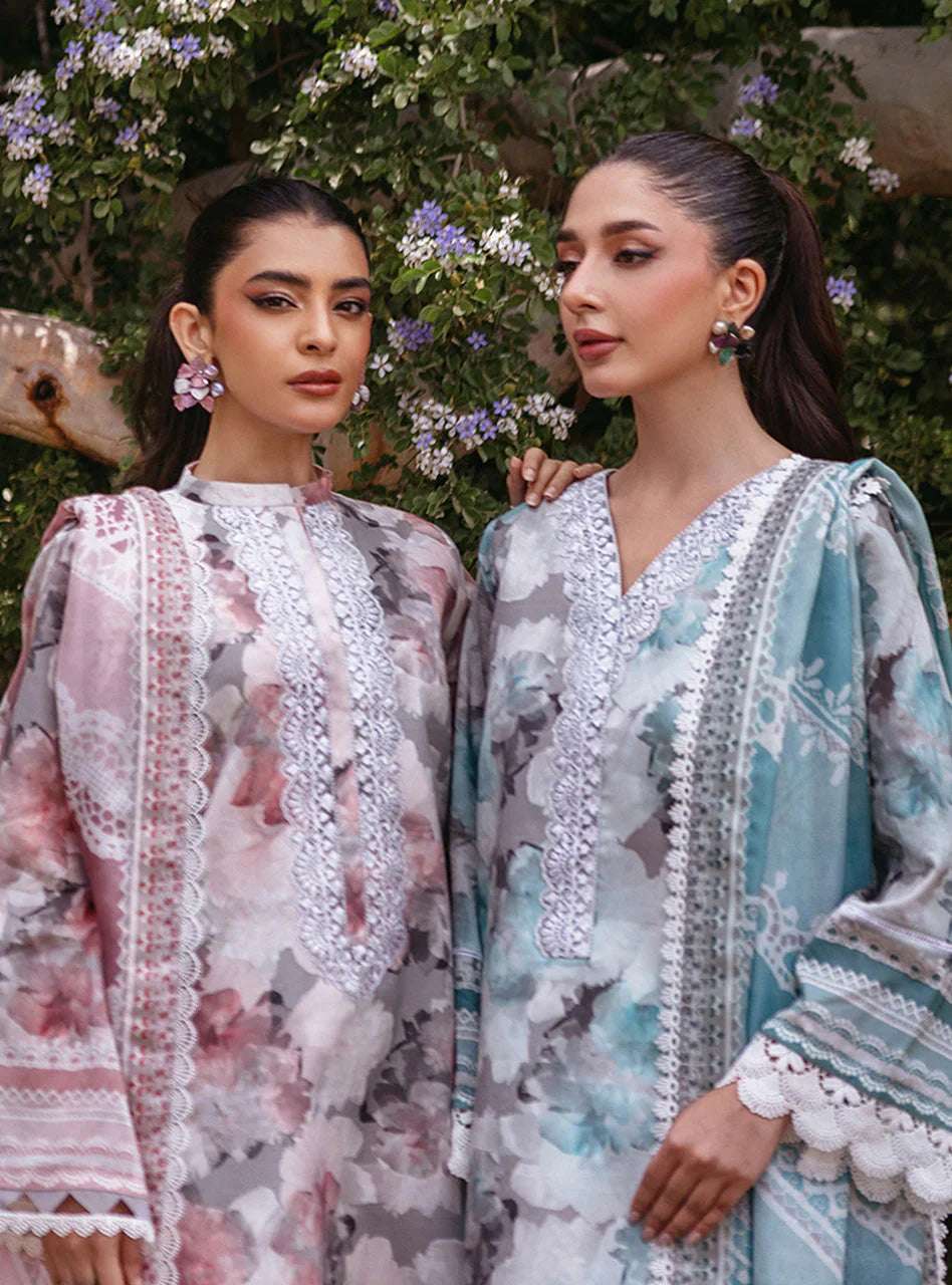 Zainab Chottani Embroiderey Lawn 3 Piece Blue
