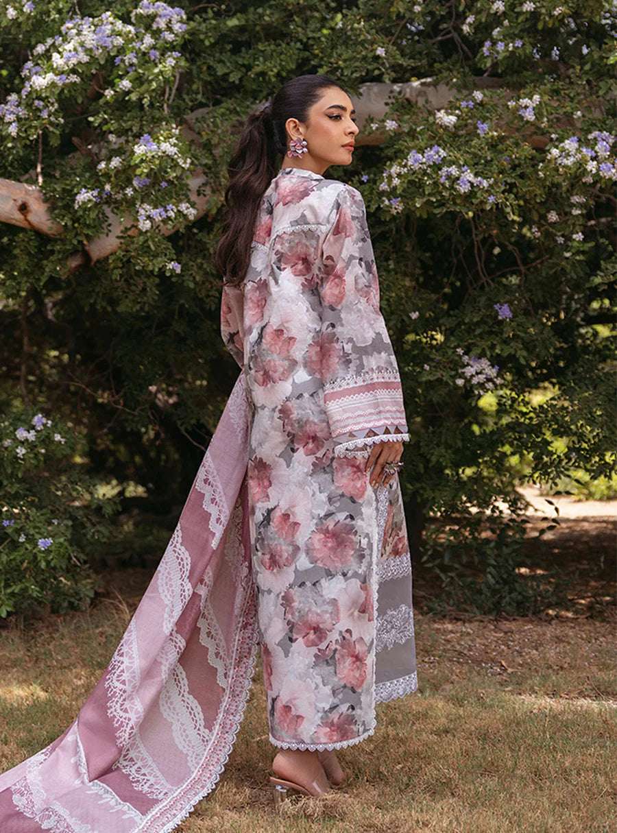 Zainab Chottani Embroiderey Lawn 3 Piece Pink