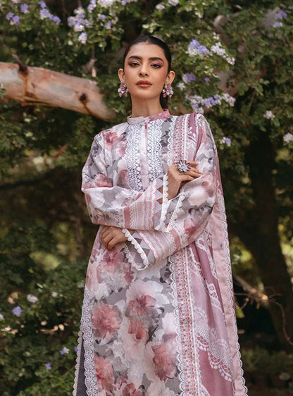 Zainab Chottani Embroiderey Lawn 3 Piece Pink