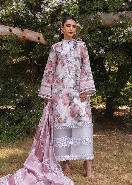 Zainab Chottani Embroiderey Lawn 3 Piece Pink
