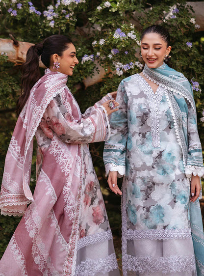 Zainab Chottani Embroiderey Lawn 3 Piece Pink NazDresses